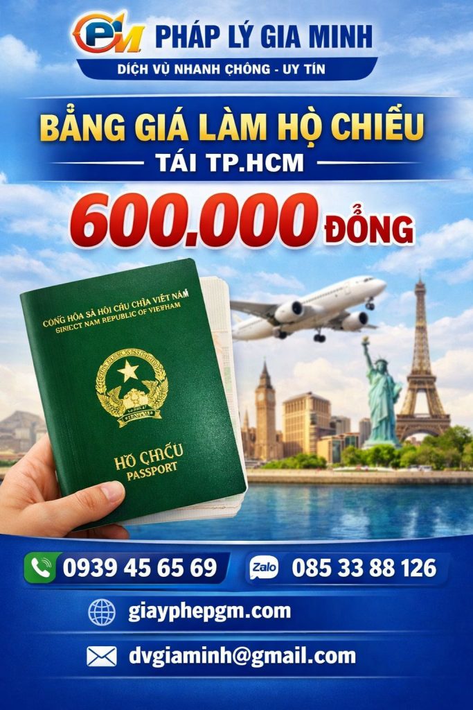chi phí làm passport tại tphcm