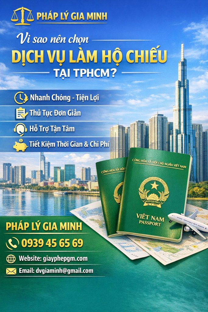 dịch vụ làm passport tại tphcm lấy liền trong ngày