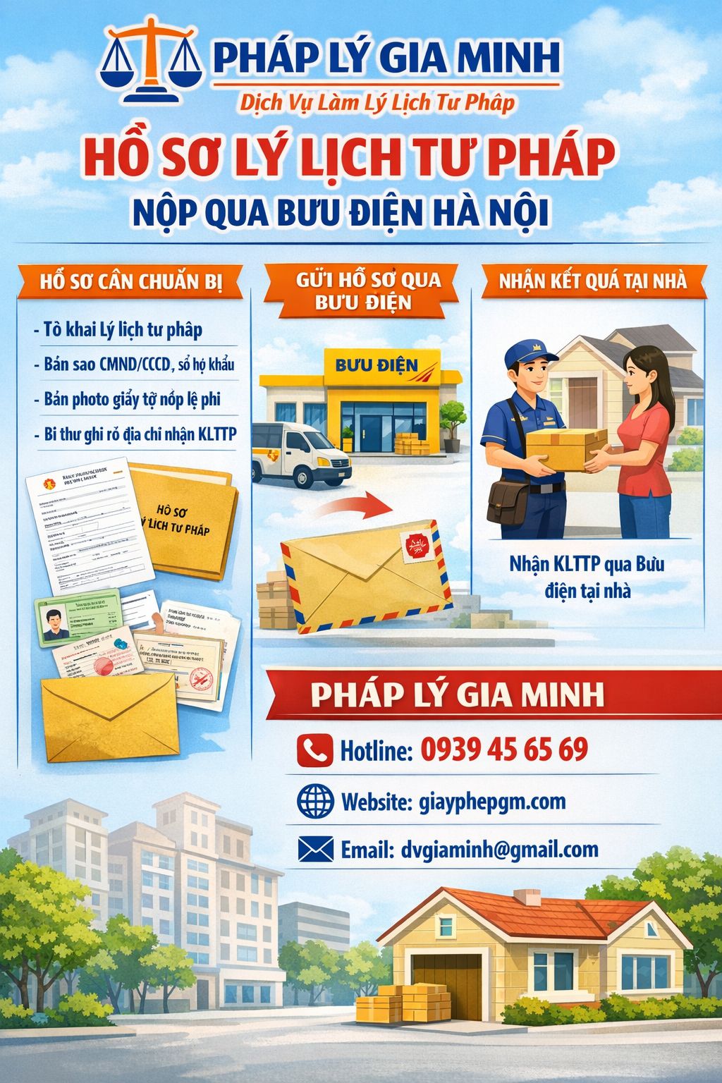 Nộp hồ sơ lý lịch tư pháp tại Hà Nội