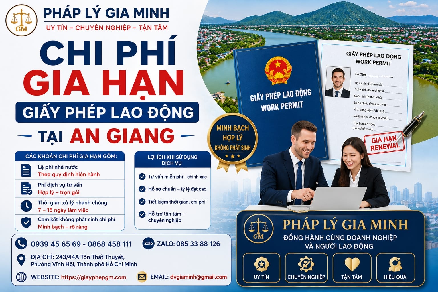 Chi phí gia hạn giấy phép lao động tại An Giang