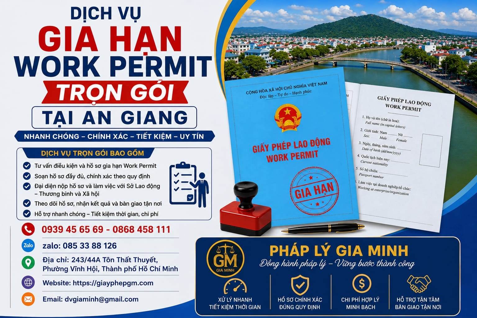 Dịch vụ pháp lý gia hạn work permit tại An Giang