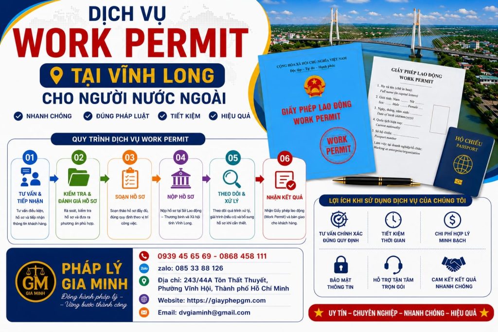 Dịch vụ work permit tại Vĩnh Long cho người nước ngoài