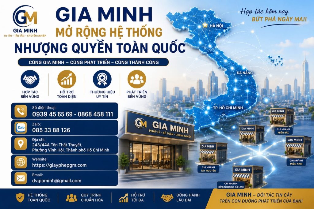 Gia Minh mở rộng hệ thống nhượng quyền toàn quốc