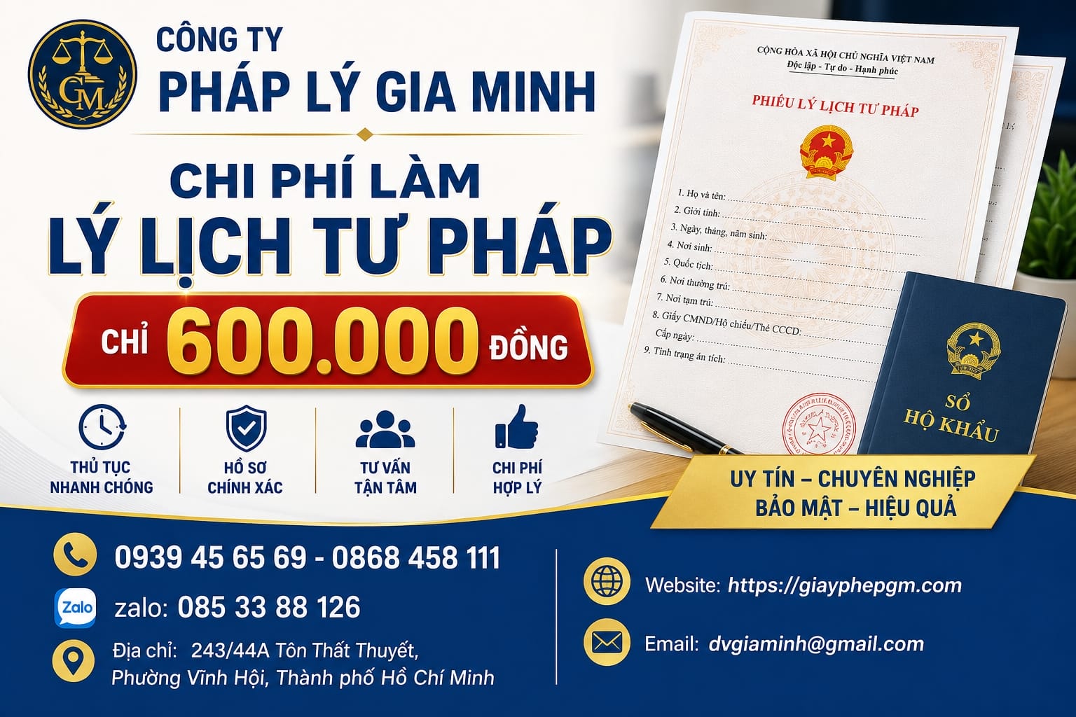 Thủ tục xin lý lịch tư pháp tại Thanh Hóa đơn giản nhất