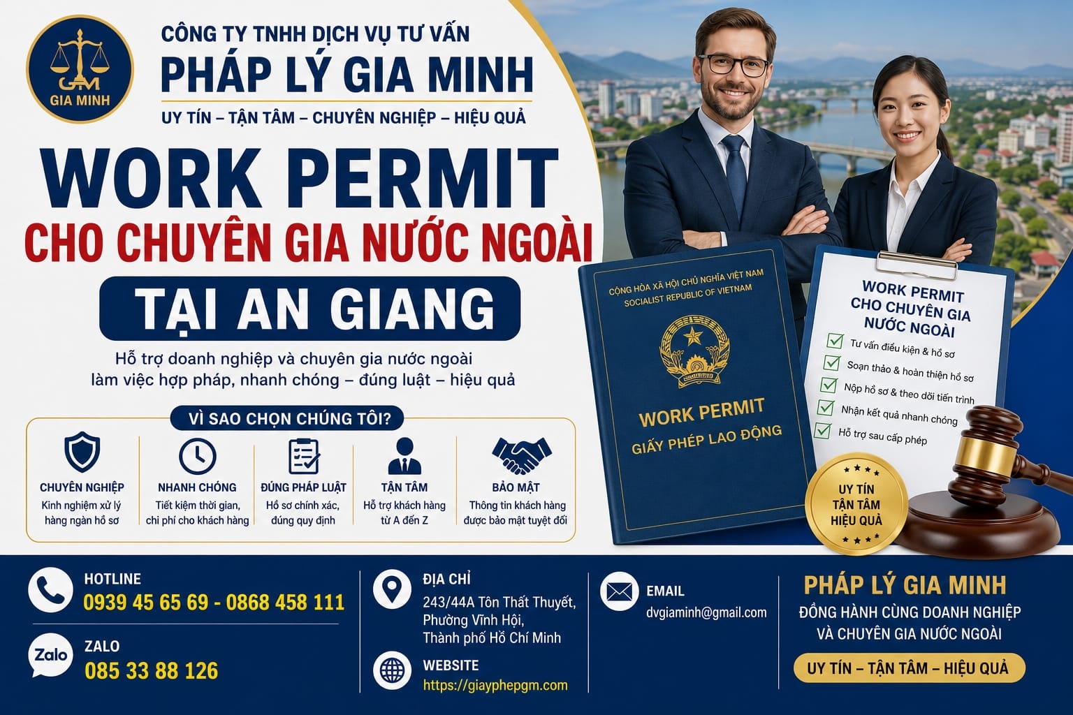 Làm giấy phép lao động cho chuyên gia tại An Giang uy tín – Giải pháp nhanh, chuẩn pháp lý, hỗ trợ toàn quốc (nhấn mạnh Thanh Hóa) 2 Work permit cho chuyên gia nước ngoài tại An Giang