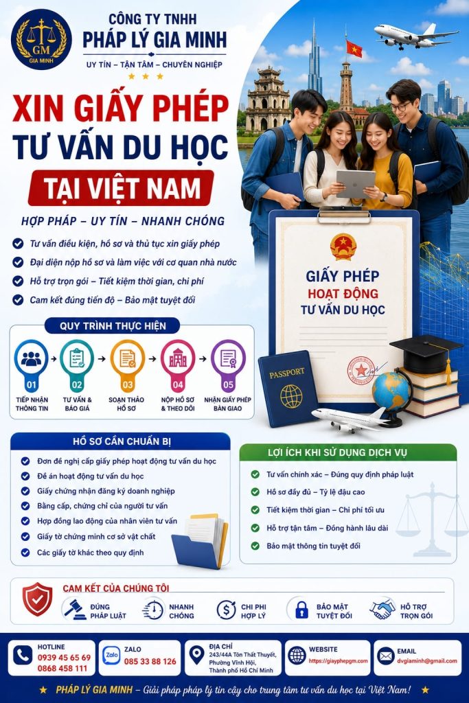 Xin giấy phép hoạt động tư vấn du học tại Hà Nội