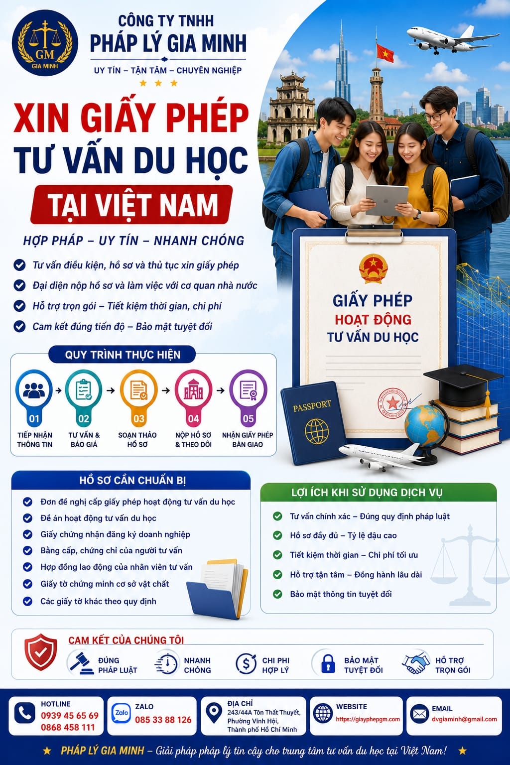 Xin giấy phép hoạt động tư vấn du học tại Hà Nội