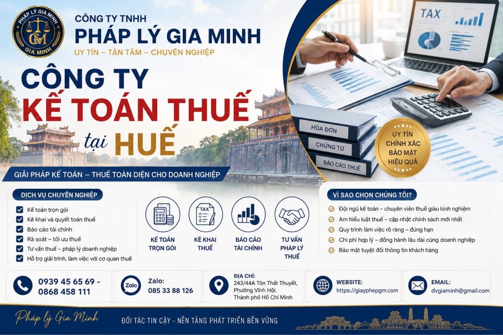Công ty kế toán thuế tại Huế