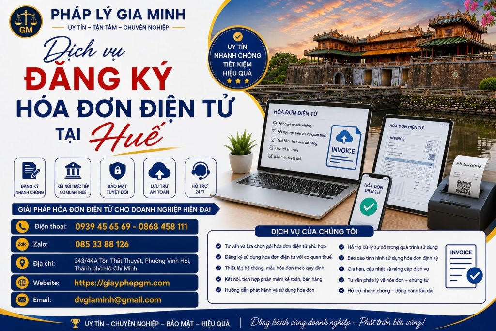 Dịch vụ đăng ký hóa đơn điện tử tại Huế