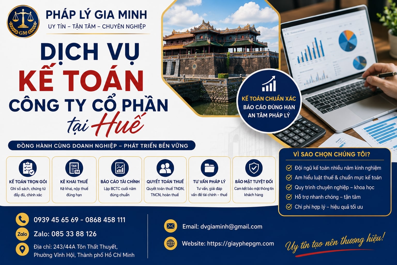 Dịch vụ kế toán công ty cổ phần tại Huế