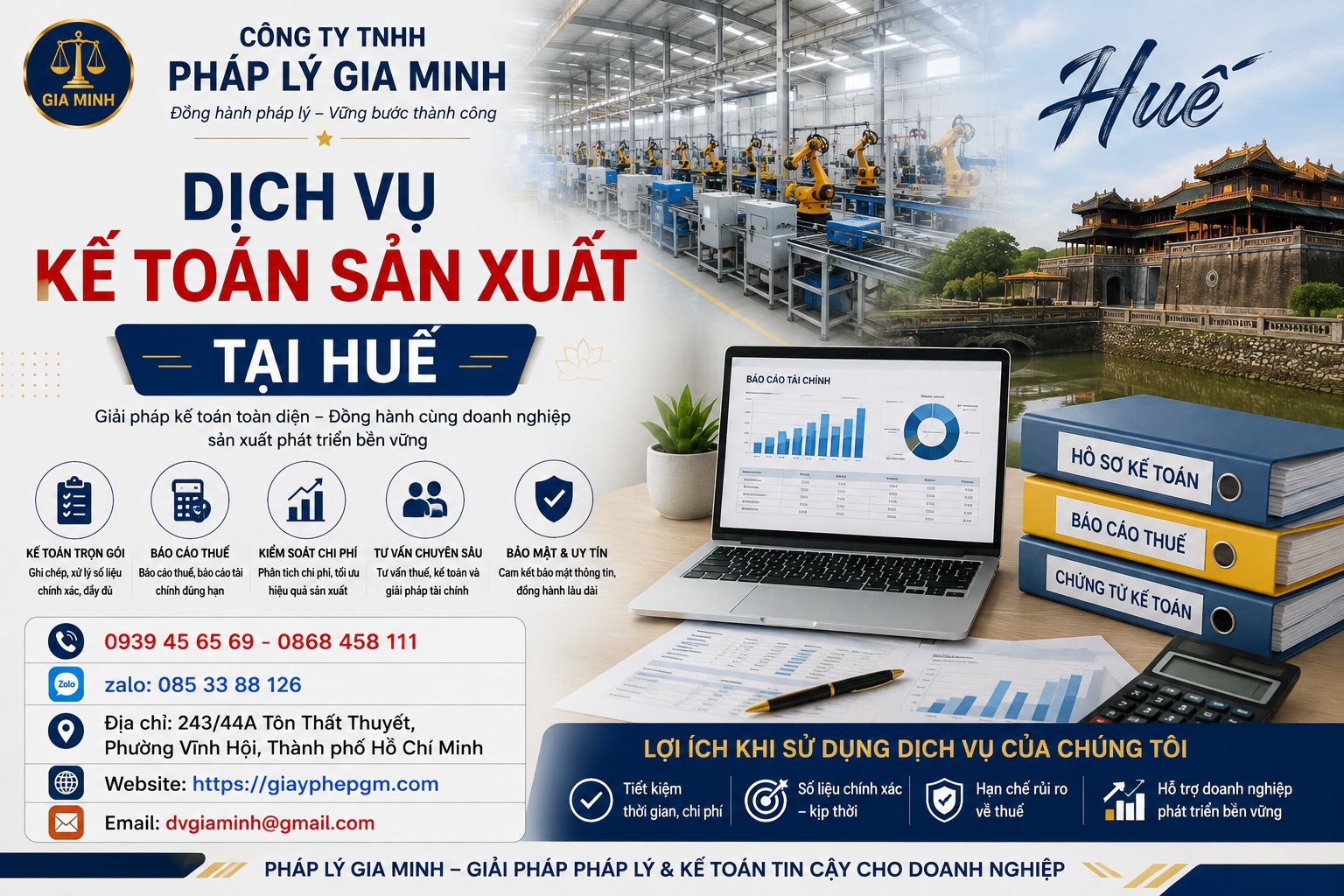 Dịch vụ kế toán sản xuất tại Huế