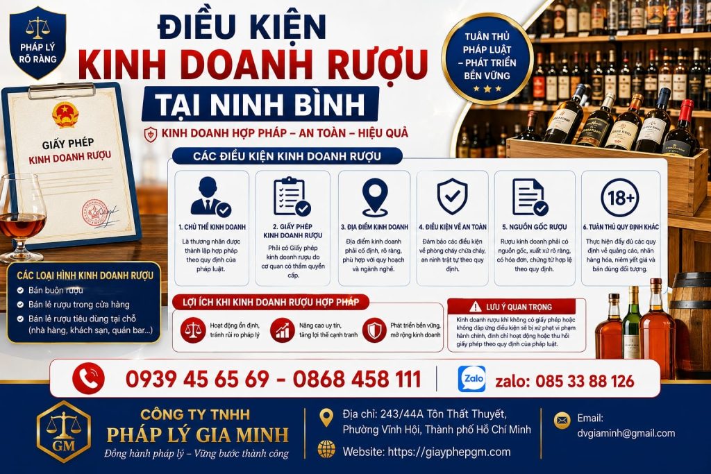 Điều kiện kinh doanh rượu tại Ninh Bình