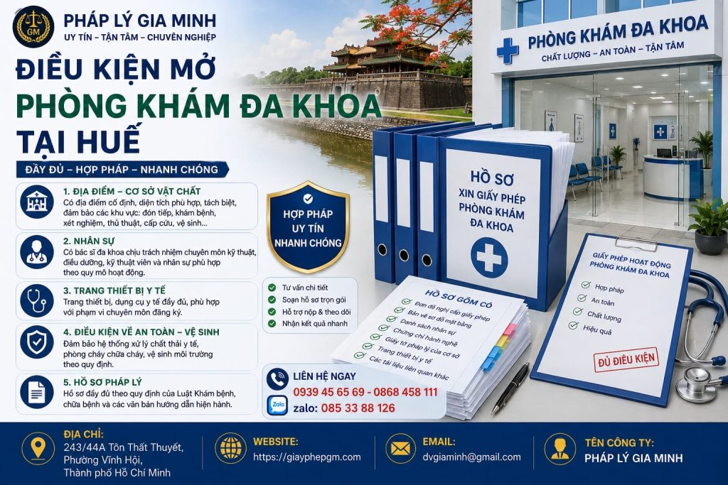 Điều kiện mở phòng khám đa khoa tại Huế