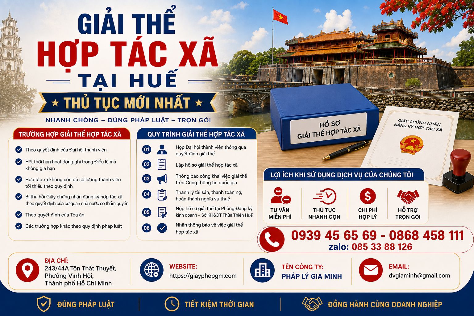 Giải thể hợp tác xã tại Huế thủ tục mới nhất