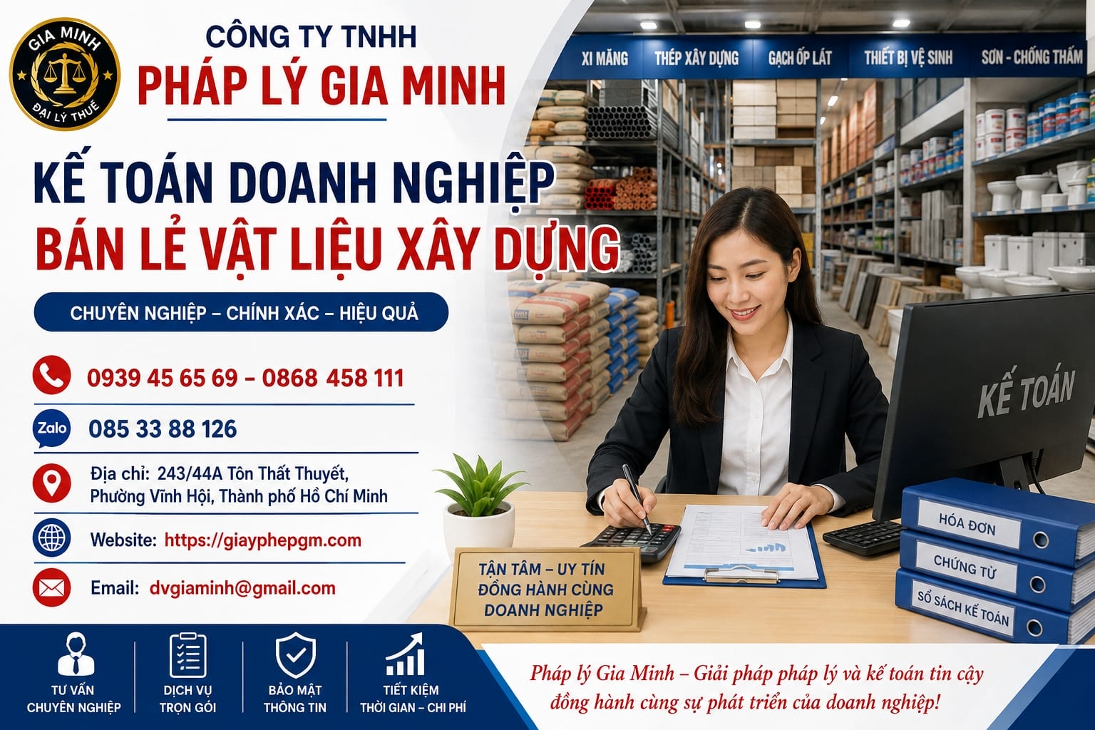 Kế toán doanh nghiệp bán lẻ vật liệu xây dựng