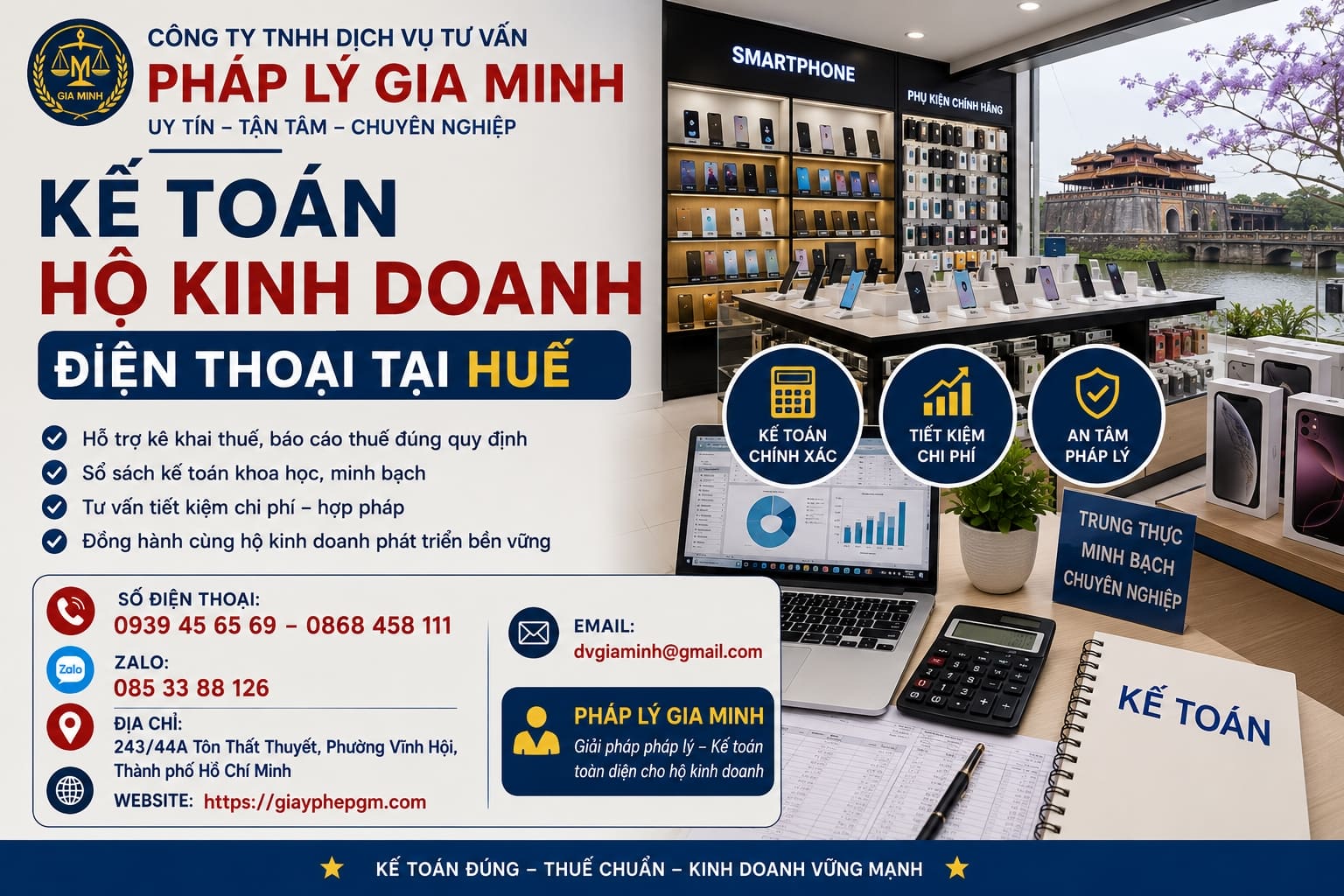 Kế toán hộ kinh doanh điện thoại tại Huế