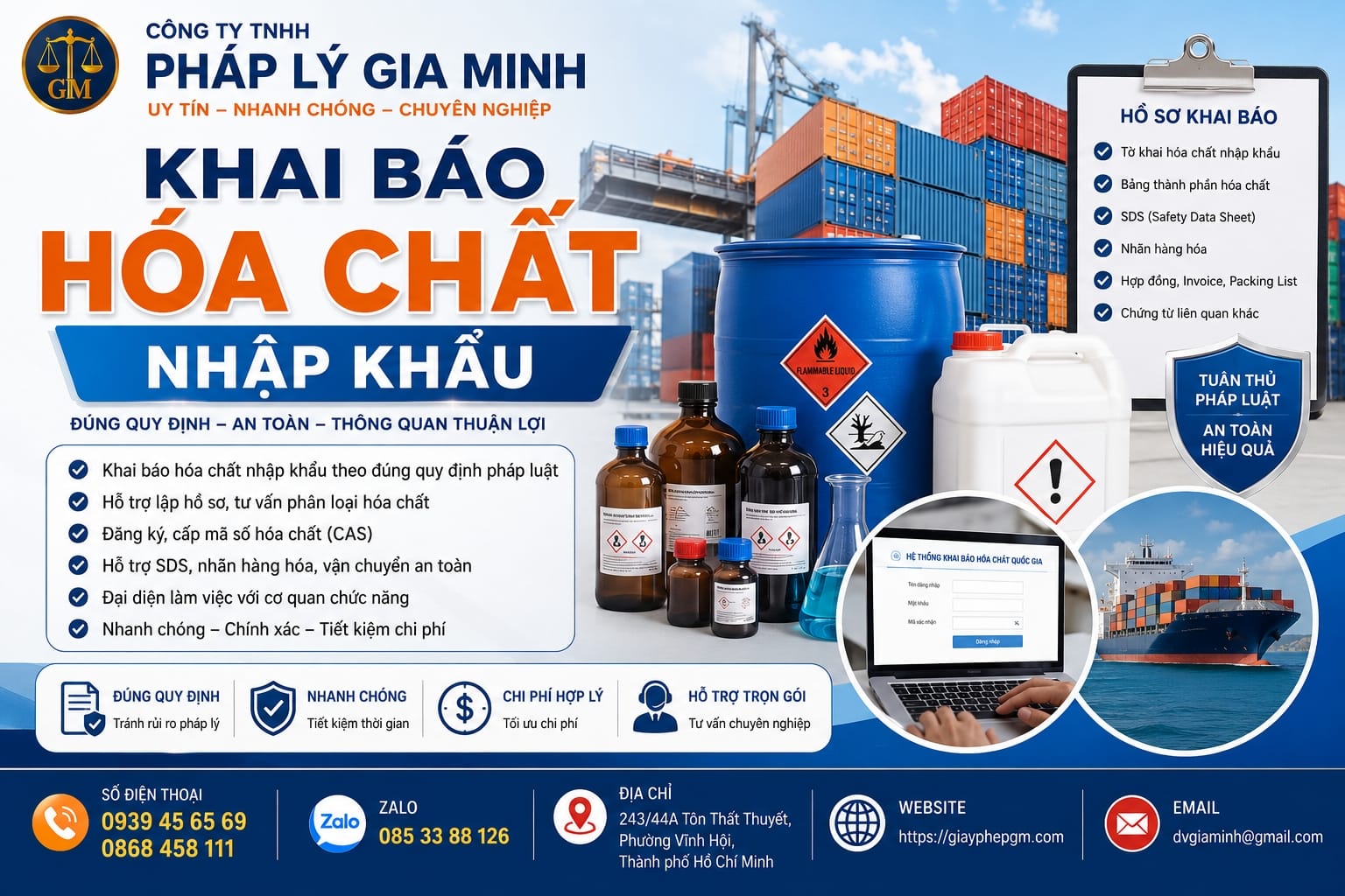 Khai báo hóa chất nhập khẩu