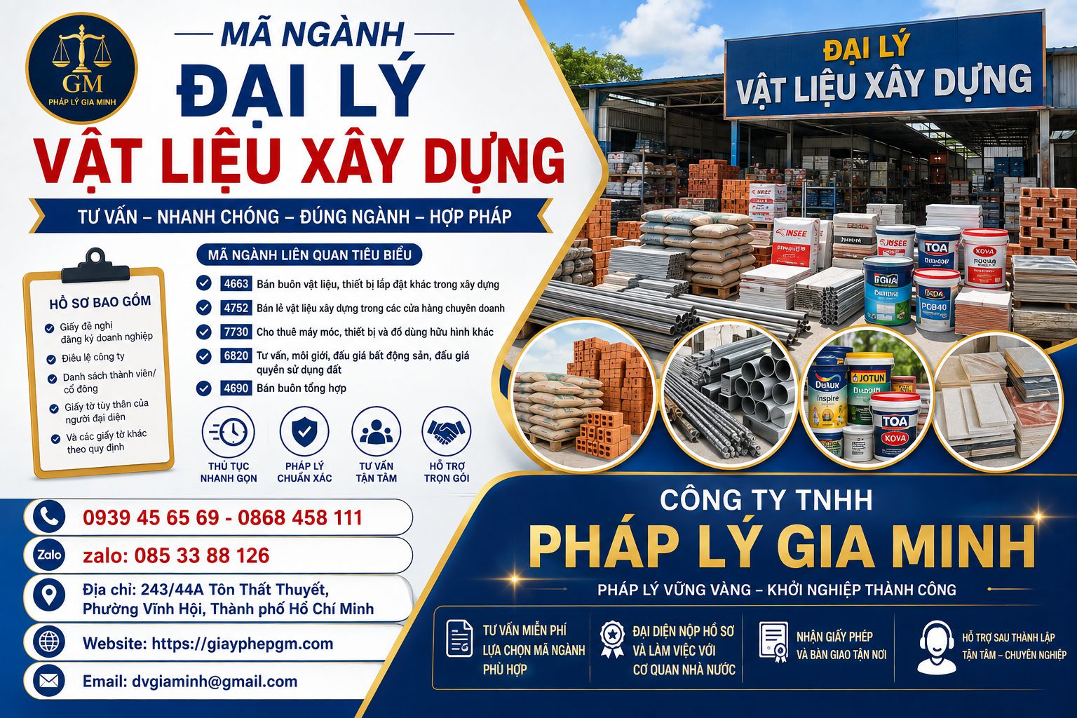 Mã Ngành Đại Lý Vật Liệu Xây Dựng