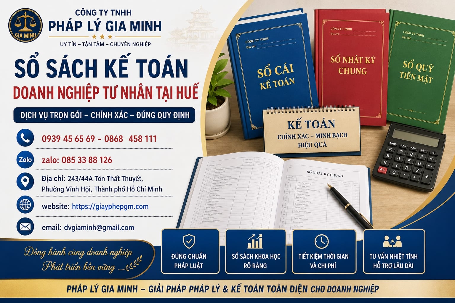 Sổ sách kế toán doanh nghiệp tư nhân tại Huế
