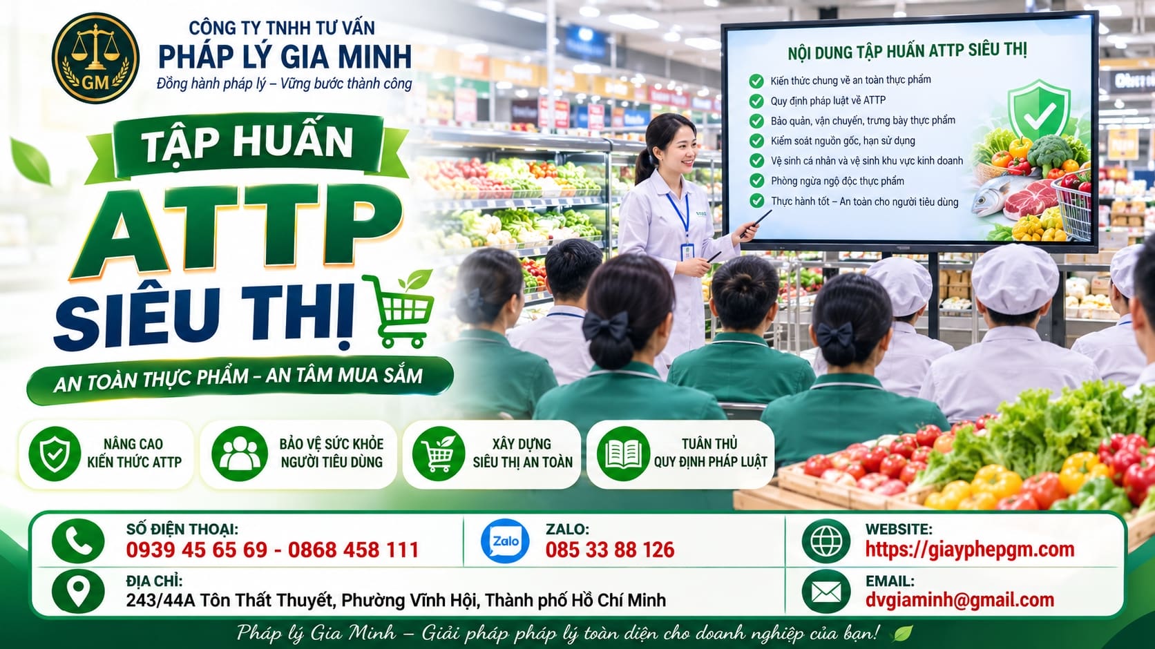 Tập huấn ATTP siêu thị