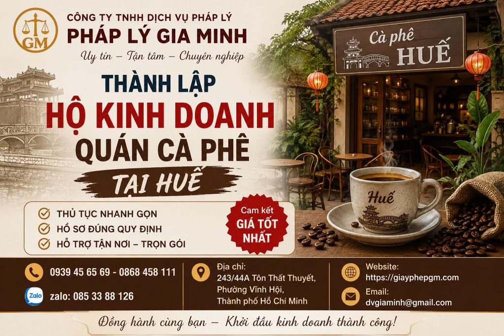 Thành lập hộ kinh doanh quán cà phê tại Huế