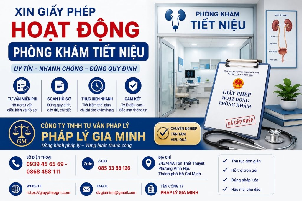 Xin giấy phép hoạt động phòng khám tiết niệu