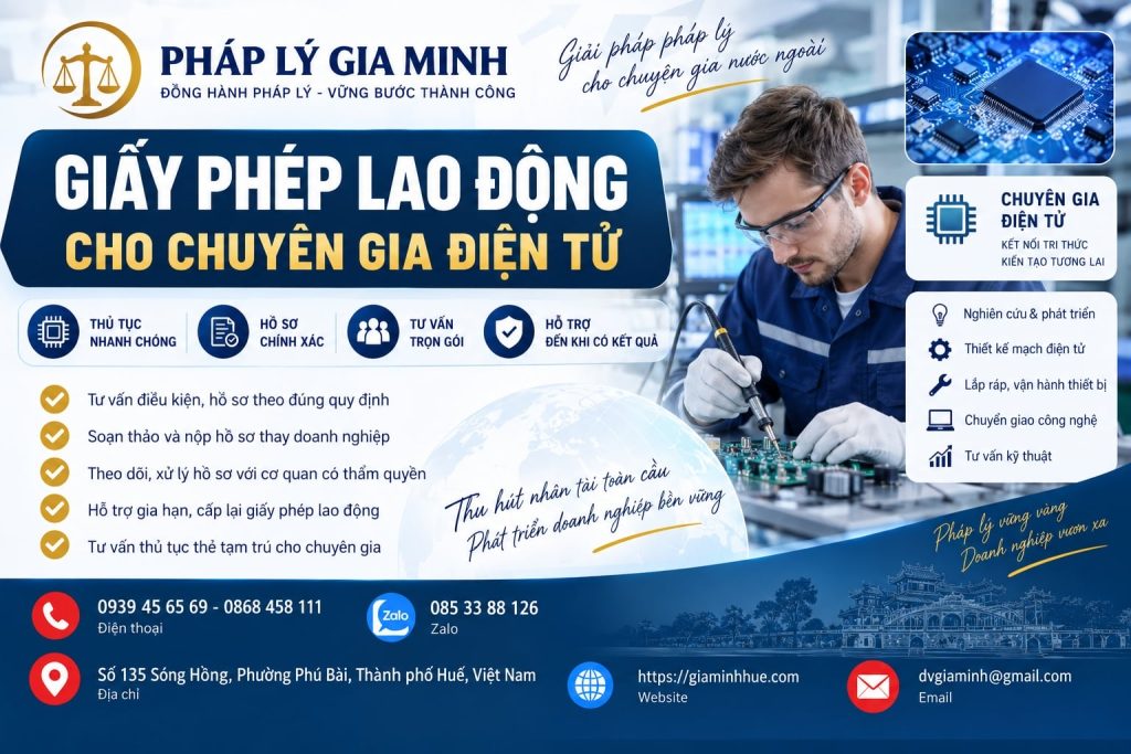 Giấy phép lao động cho chuyên gia điện tử