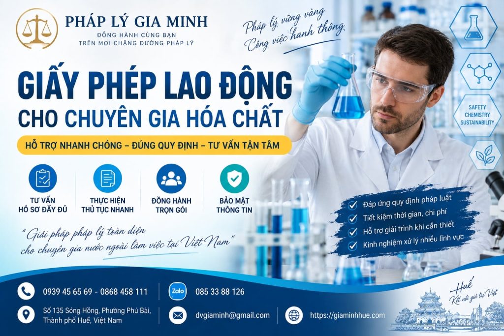 Giấy phép lao động cho chuyên gia hóa chất
