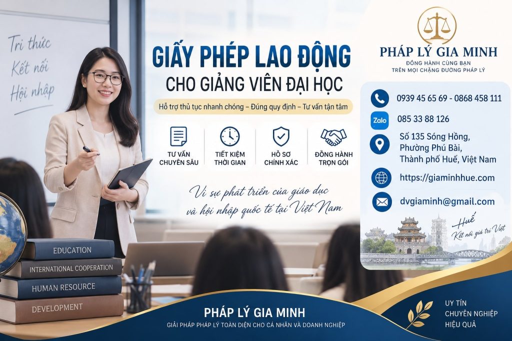Giấy phép lao động cho giảng viên đại học