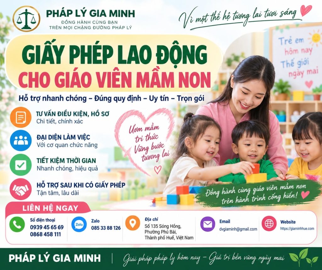 Giấy phép lao động cho giáo viên mầm non