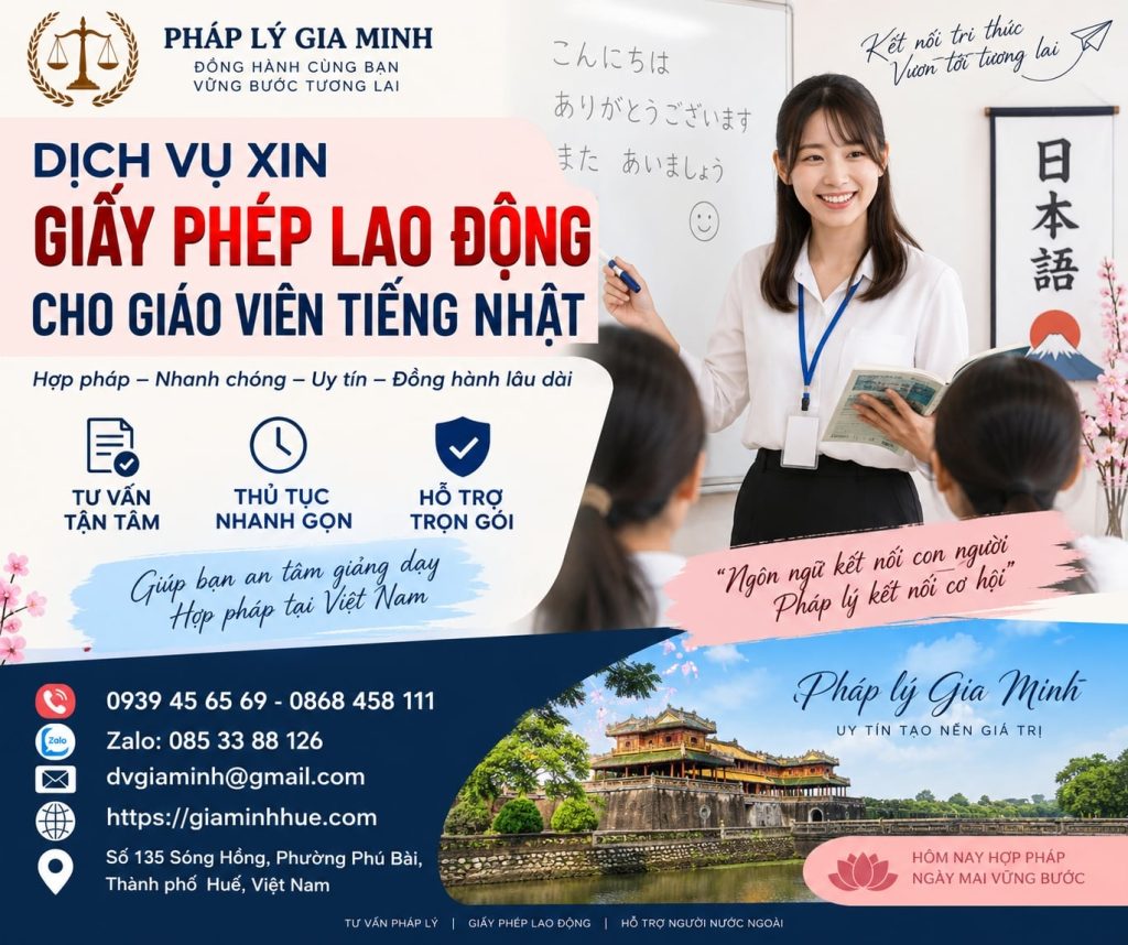 Giấy phép lao động cho giáo viên tiếng Nhật