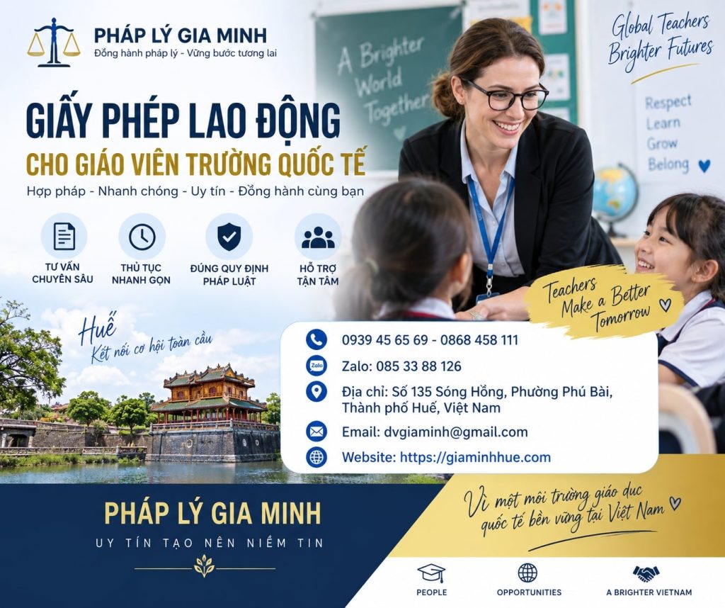 Giấy phép lao động cho giáo viên trường quốc tế