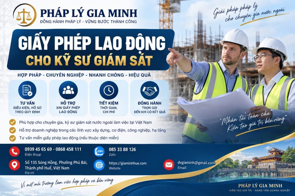 Giấy phép lao động cho kỹ sư giám sát