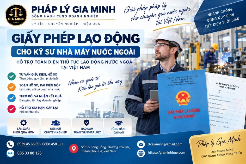 Giấy phép lao động cho kỹ sư nhà máy