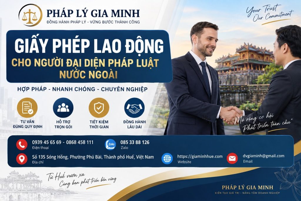 Giấy phép lao động cho người đại diện pháp luật nước ngoài