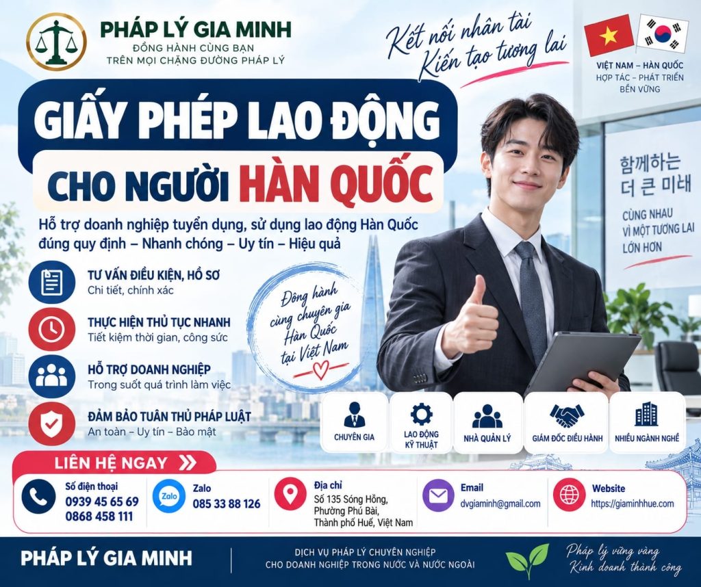 Giấy phép lao động cho người Hàn Quốc 5 Giấy phép lao động cho người Hàn Quốc