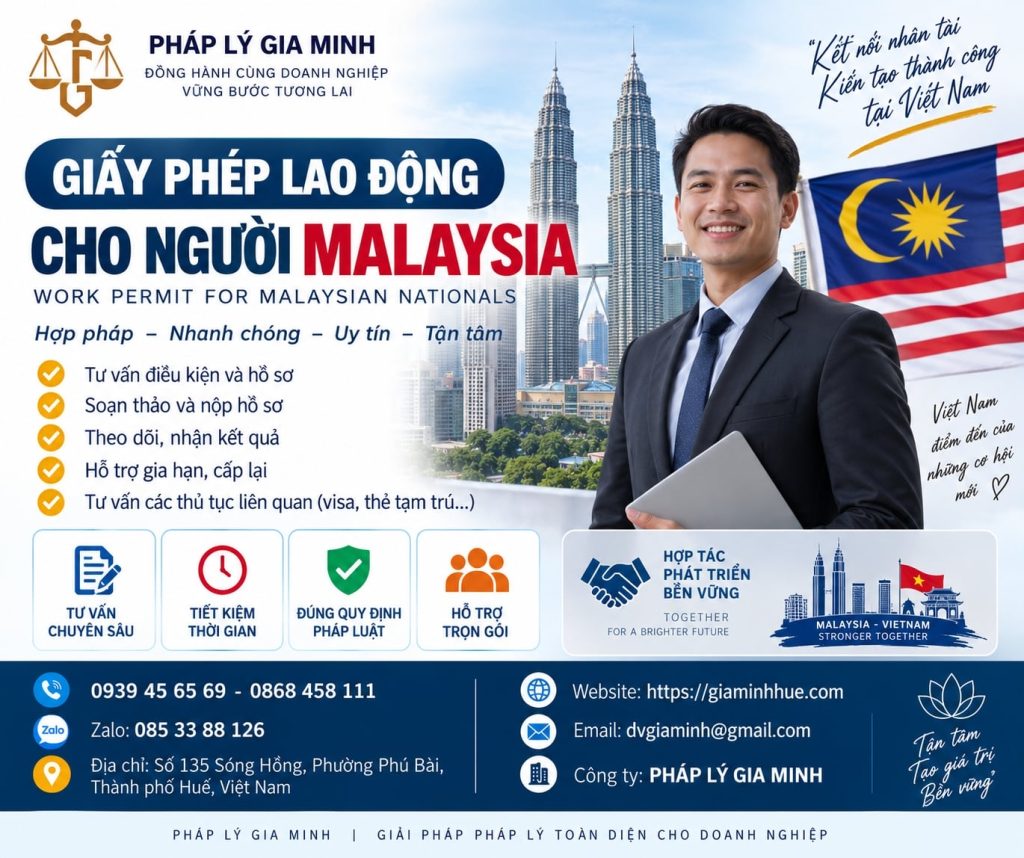 Giấy phép lao động cho người Malaysia 1 Giấy phép lao động cho người Malaysia