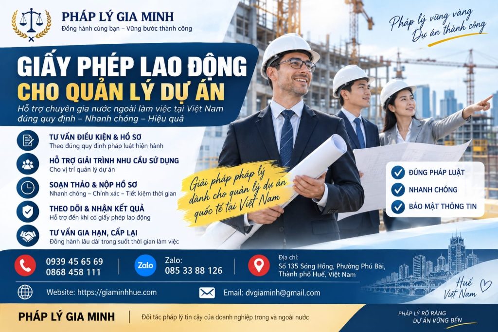 Giấy phép lao động cho quản lý dự án