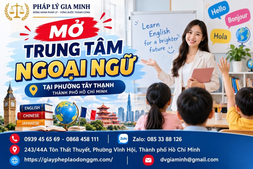 Mở trung tâm ngoại ngữ tại phường Tây Thạnh TPHCM 1 Mở trung tâm ngoại ngữ tại phường Tây Thạnh TPHCM